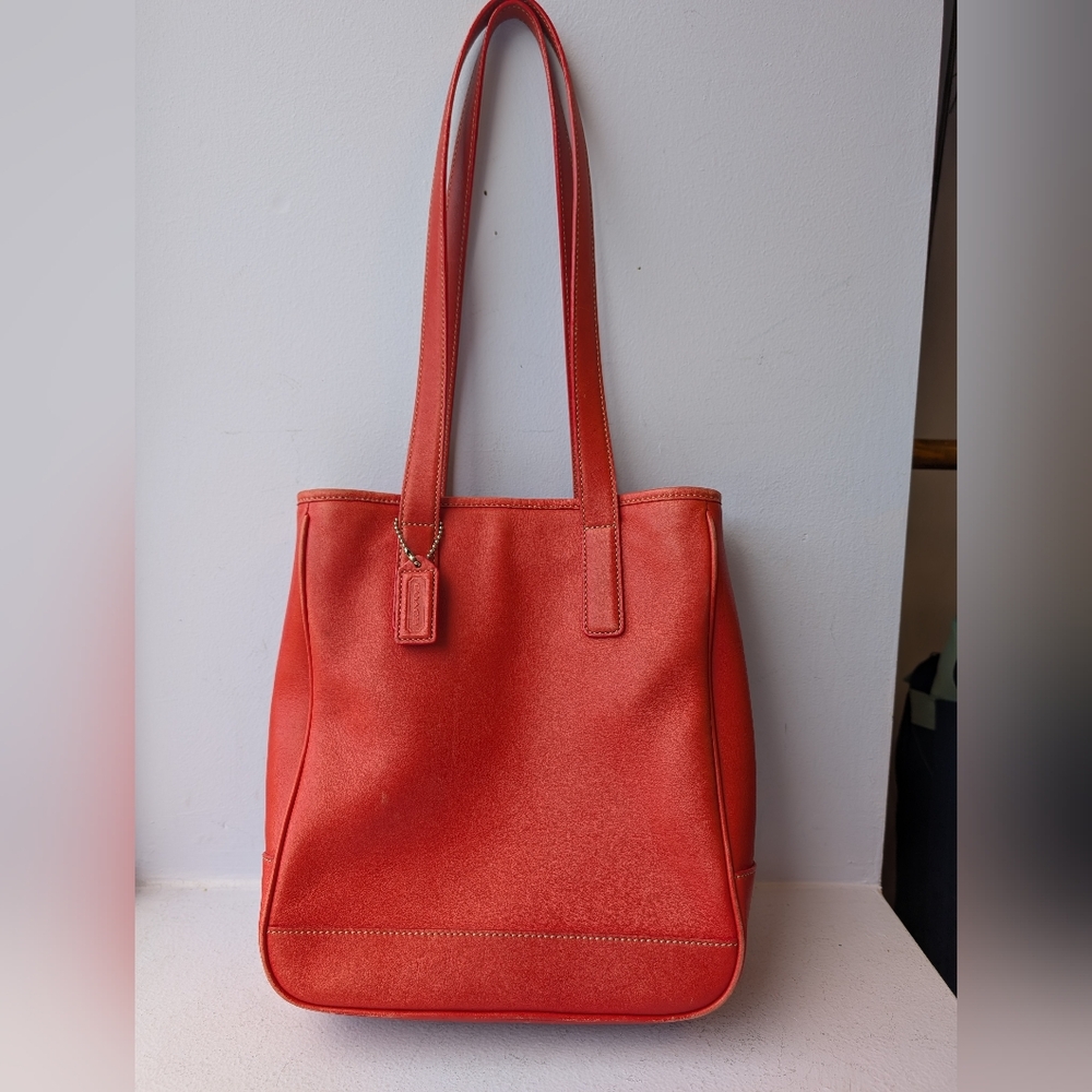 Coach Vibrant Red Tote Bag